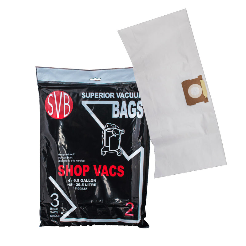 ShopVac Paper Bags with Closer - MLvac.com