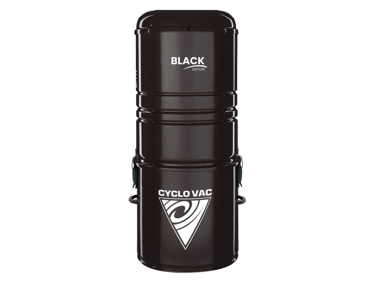 Cyclovac Combo Retraflex - Central Vacuum GS125 Black Edition with bag with 1 inlet of Retraflex, Speedyflex retractable hose, with attachments and the installation kit