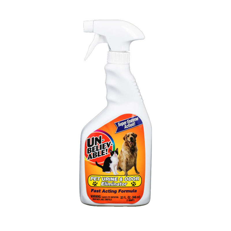 Unbelievable Pet Urine and Odor Eliminator Spray, Enzyme Active, 32 Ounce / 946 ml - MLvac.com